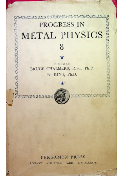 Progress in metal physics 8