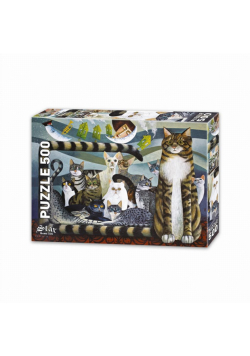Puzzle 500 Rodzina kotów