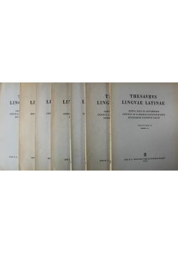 Thesaurus lingvae latinae vol IV fasc I-VII