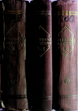 Kalendarz Chemiczny 3 tomy