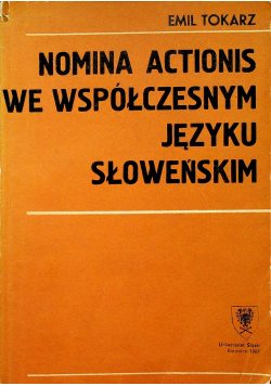 Nomina actionis we współczesnym języku słoweńskim