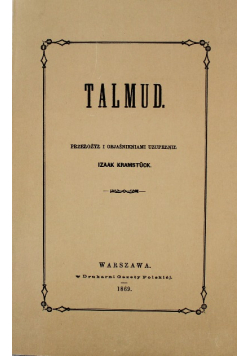 Talmud reprint z 1869 r