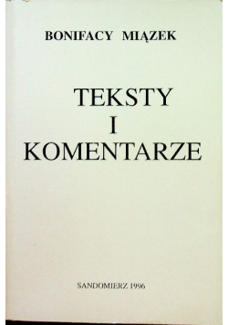 Teksty i komentarze