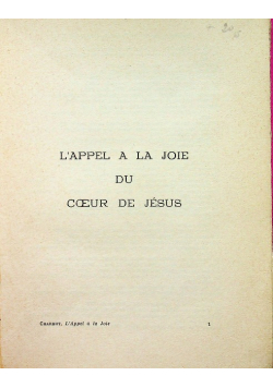 L appel a la joie du coeur