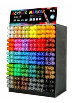 Marker akrylowy 1-4mm mix kolorów (30szt) M&G
