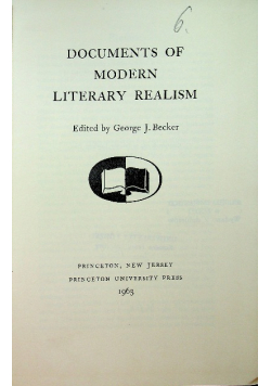 Documents of Modern Literary Realism
