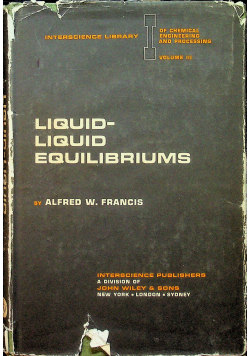 Liquid liquid equilibriums