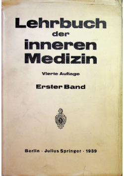 Lehrbuch der inneren medizin 1939 r