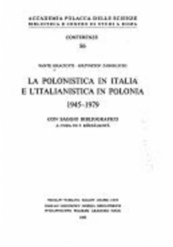 La polonistica in Italia e litalianistica in Polonia 1945 - 1979