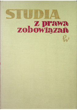 Studia z prawa zobowiązań