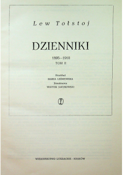 Dzienniki 1895-1910 tom II