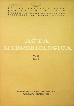 Acta Hydrobiologica vol 22
