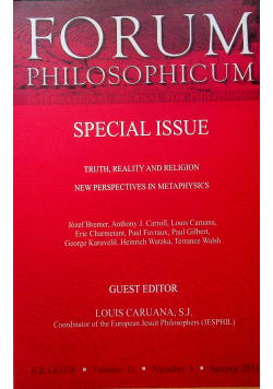 Forum Philosophicum Special Issue vol 16 nr 1