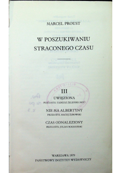 W poszukiwaniu straconego czasu III