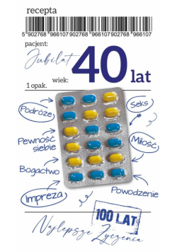 Karnet Urodziny 40 Gift-34