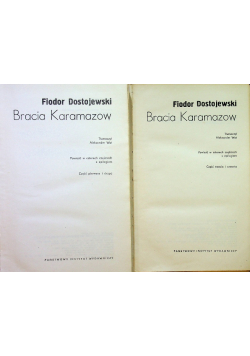 Bracia Karamazow 2 tomy