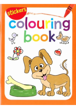 Colouring book z naklejkami. Pies
