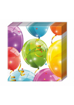 Serwetki Sparkling Balloons 33x33cm 20szt
