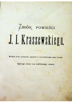 Zbiór Powieści Kraszewskiego ok 1874r