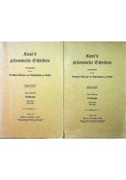 Kants gesammelte schriften 2 tomy