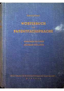 Worterbuch der patentfachsprache