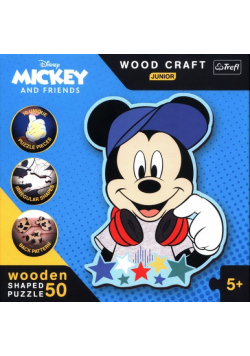 Puzzle 50 Wood Craft Junior W świecie Mickey