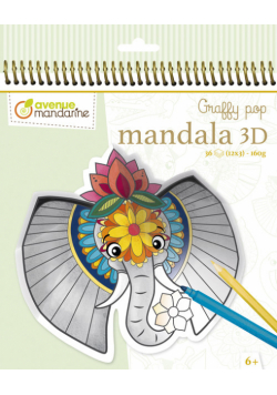 Kolorowanka Graffy Pop Mandala 3D Zwierzeta sawanny