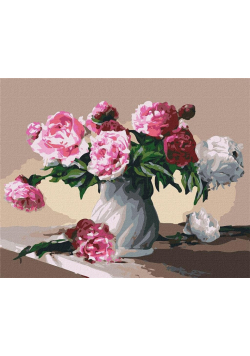 Malowanie po numerach - Kwiaty miłości 40x50
