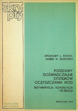 Podstawy doświadczalne systemów oczyszczania wód