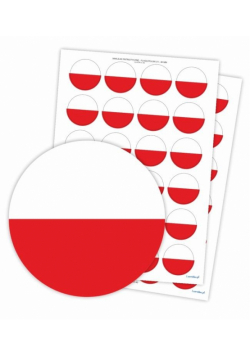 Naklejki patriotyczne - Flaga Polski 48szt