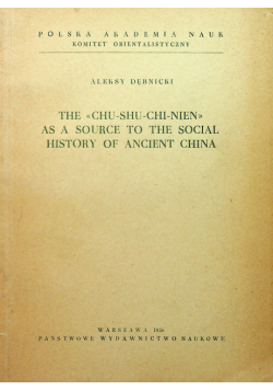The Chu Shu Chi Nien as a source to the social history of ancient China