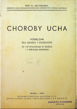 Choroby ucha 1933 r.