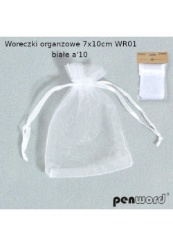 Woreczki organzowe białe 7x10cm 10szt