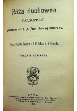 Róża Duchowna Rocznik III i IV ok 1900 r.