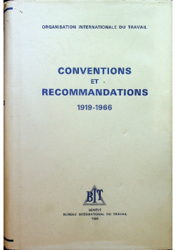 Conventions et recommandations 1919 - 1966