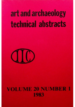 Art and archaeology technical abstracts vol 20 number 1