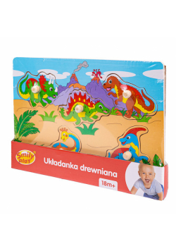 Układanka drewniana Dinozaury uchwyty