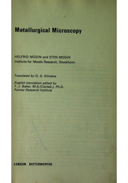 Metallurgical Microscopy