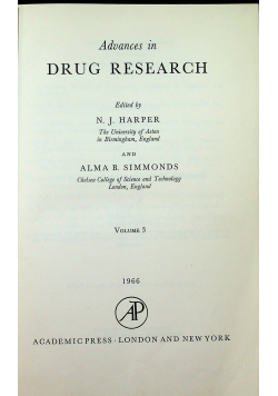 Advances in drug research 3