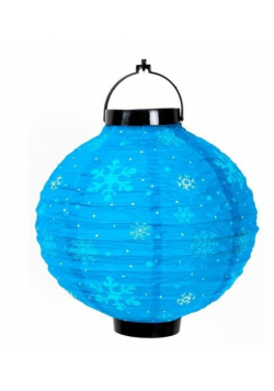 Lampion okrągły niebieski