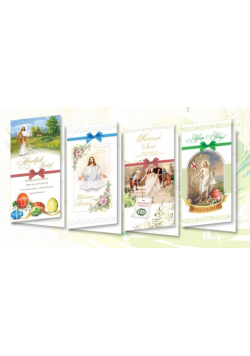 Karnet DL De Lux Wielkanoc religia MIX (10szt.)