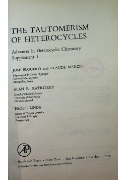 The tautomerism of heterocycles