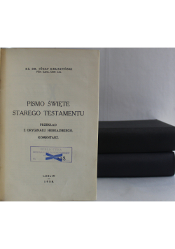 Pięcioksiąg Mojżeszowy ok 1937r tom 1 do 3