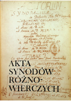 Akta synodów różnowierczych