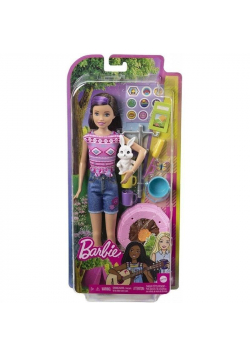 Barbie Kemping lalka + zwierzątko HDF71