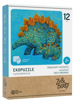 Ekopuzzle dwuelementowe Dinozaury i ich dzieci