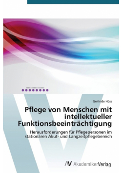 Pflege von Menschen mit intellektueller Funktionsbeeinträchtigung