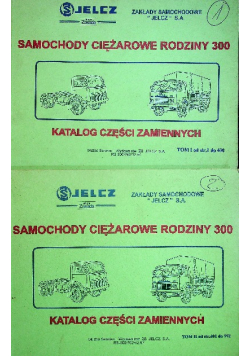 Katalog części zamiennych Samochody ciężarowe rodziny 300 tom I i II