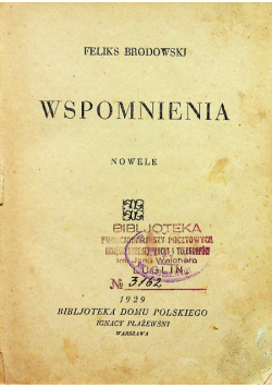 Brodowski Wspomnienia 1929 r.