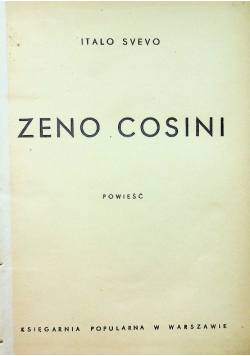 Zeno Cosini 1936 r.